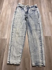 Vintage Calvin Klein Sport Jeans Size 8 Petite Womens Acid Wash Made in USA Mom