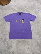 Vintage Disney Mens Medium 90s USA MADE Mickey FLORIDA Embroidered Shirt Purple