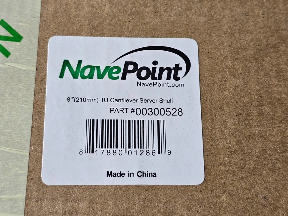 New Cantilever Server Shelf, Vented, 19", 1U, 8" Depth (210mm), 44lb, Black - Image 4 of 4