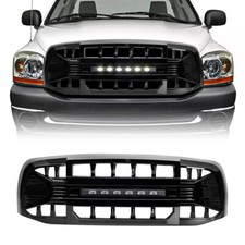 Glossy Black Front Armor Grille Grill Wlight For 06-09 Dodge Ram 1500 2500 3500 Glossy Black Front Armor Grille Grill Wlight For 06-09 Dodge Ram 1500 2500 3500