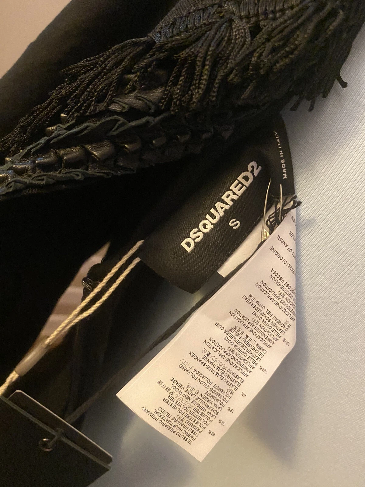 Maxi abito nero DSQUARED2 taglia S. Made in Italy. Nuovo Con Etichette.