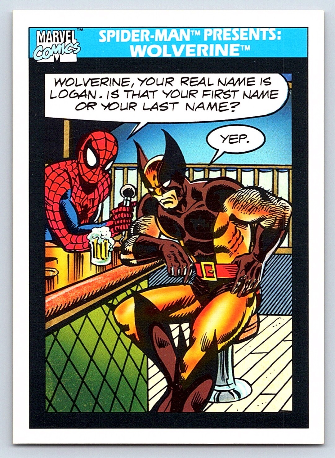 Spider Text Message 1990 Impel Marvel Universe #160 Wolverine Spider-Man Presents | eBay