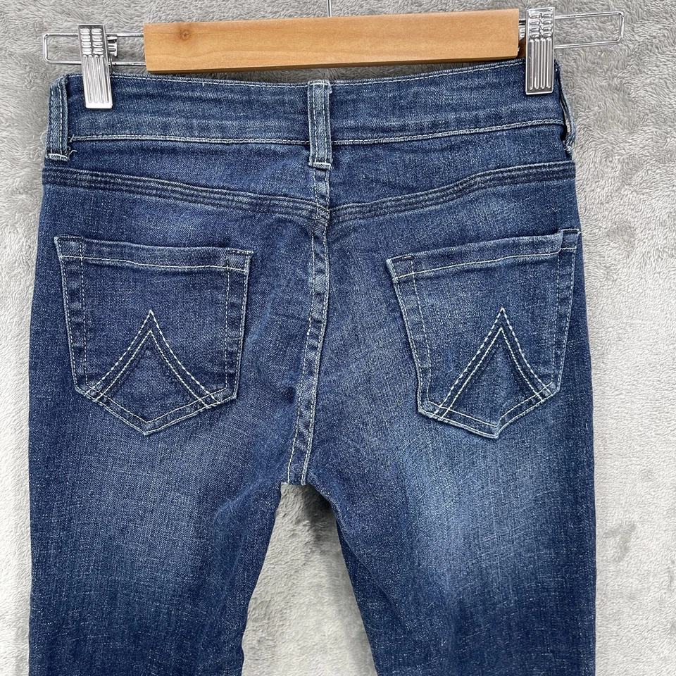 Delias Bailey Jeans Women Low Rise Blue Flare Stretch Denim Distressed Size 00S - Image 4 of 4