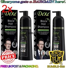 2 x Dexe Black Hair Shampoo 400ml – Instant Natural Black Hair Color