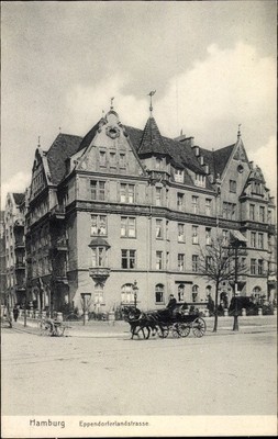 Ak Hamburg Nord Eppendorf, Eppendorfer Landstraße, Kutsche - 3848593