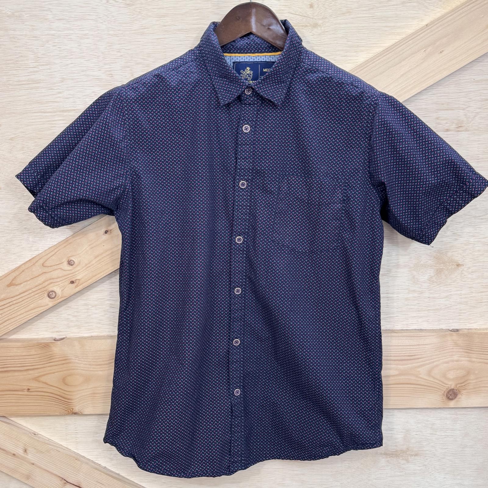 Rugby University Shirt Mens Medium Button Up Short Sleeve Preppy