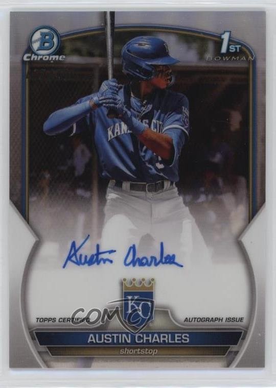 2023 Bowman Chrome Prospect Auto Refractor /499 Austin Charles #CPA-AC Auto 4f5