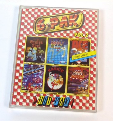 Sinclair ZX Spectrum Spiel -- 6-PAK Vol 2 - Eagles Nest, Intl. Karate,...-- Tape