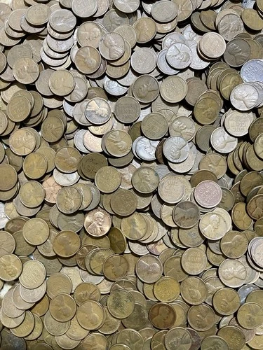 1909-1958 Lincoln Wheat Cent Penny 500 Lot PDS Mint Marks 10 Rolls w/Early Dates