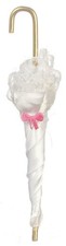 Dolls House Ladies White Victorian Umbrella Parasol Miniature Hall Accessory