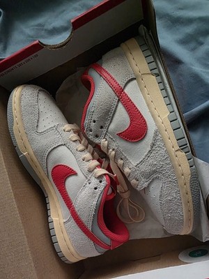 Size 4 Nike Dunk Low Fj5429 133 Dunk Low Sneakers Sail/ Picante Red Photon Dust