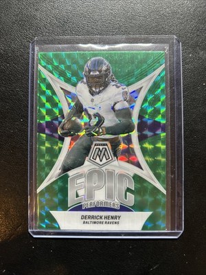 2024 Panini Mosaic Derrick Henry Epic Performers Green Prizm Baltimore Ravens