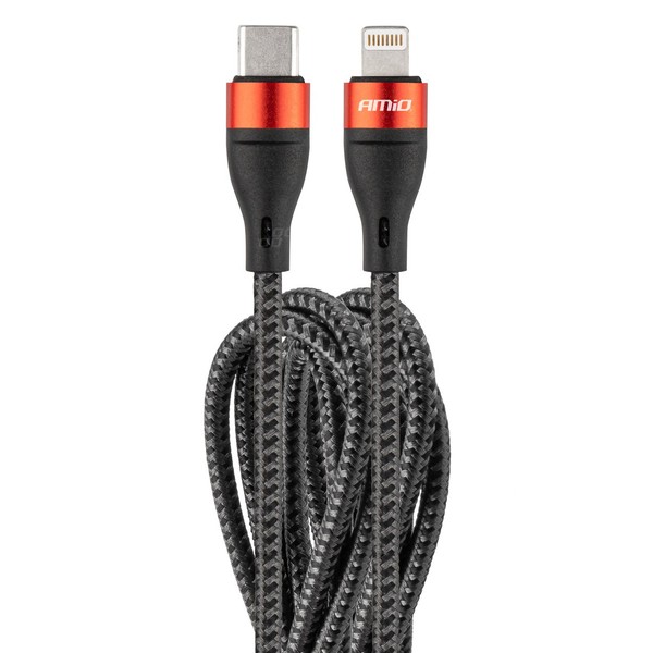 USB-C Auf Lightning Ladekabel Amio Fulllink 2M Nylon 2,4A FüR Iphone Ipad-image