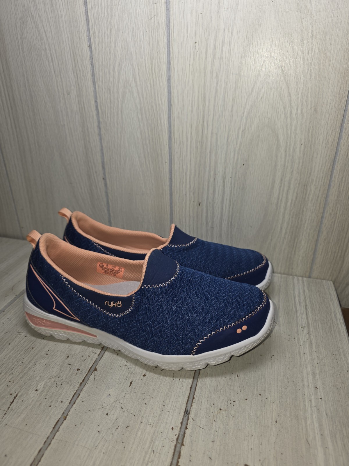 Women's Ryka Harlow SML Navy Blue Slip On Comfort Shoes size 9.5M Sneakers
