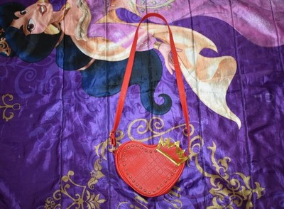 Disney Descendants 3 Evil Queen Evie Red Heart Purse Tiara Crown Crossbody Bag