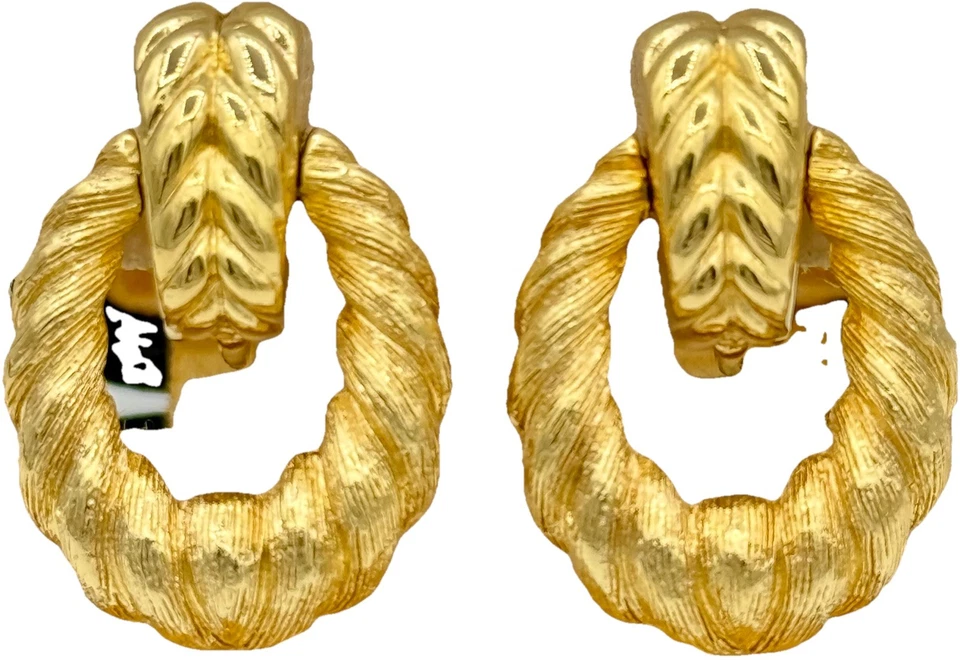 Vintage 1980er DIOR Vergoldet Ohrclips,Ohrringe,Schmuck ca.2.80cm.