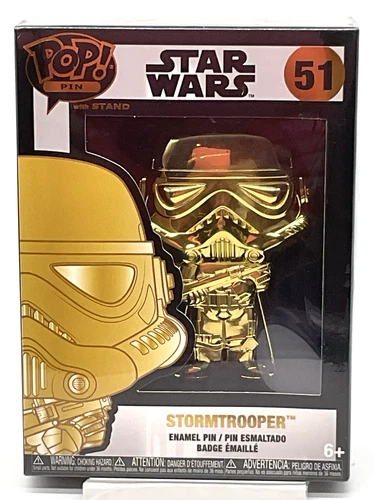 Star Wars Storm Trooper Funko Pop Pin #51 Gold 2023