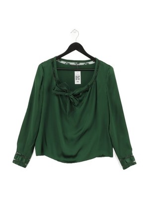 Ermanno Scervino Women's Top UK 8 Green Silk