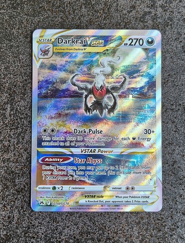 Pokémon Darkrai VSTAR TCG Card GG50/GG70 Crown Zenith Series