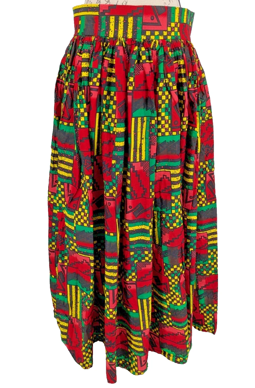 Festival Maxi Skirt 32" Waist Colorful Cotton Very Full Hand Made Geek Grunge
Opens in a new window 