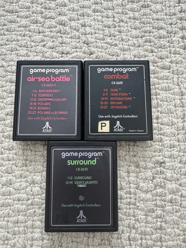 3x Atari 2600 Games - Classic Retro Titles - Great Condition for Age - Tested!
