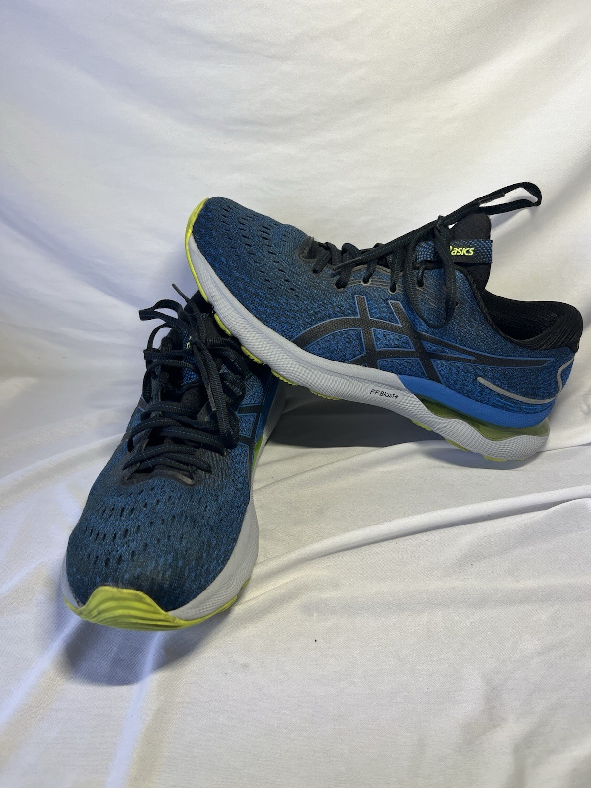 ASICS Gel-Nimbus 24 Men's Running Shoes Blue Black Yellow FF Blast+ Mesh 8.5 thumbnail 2
