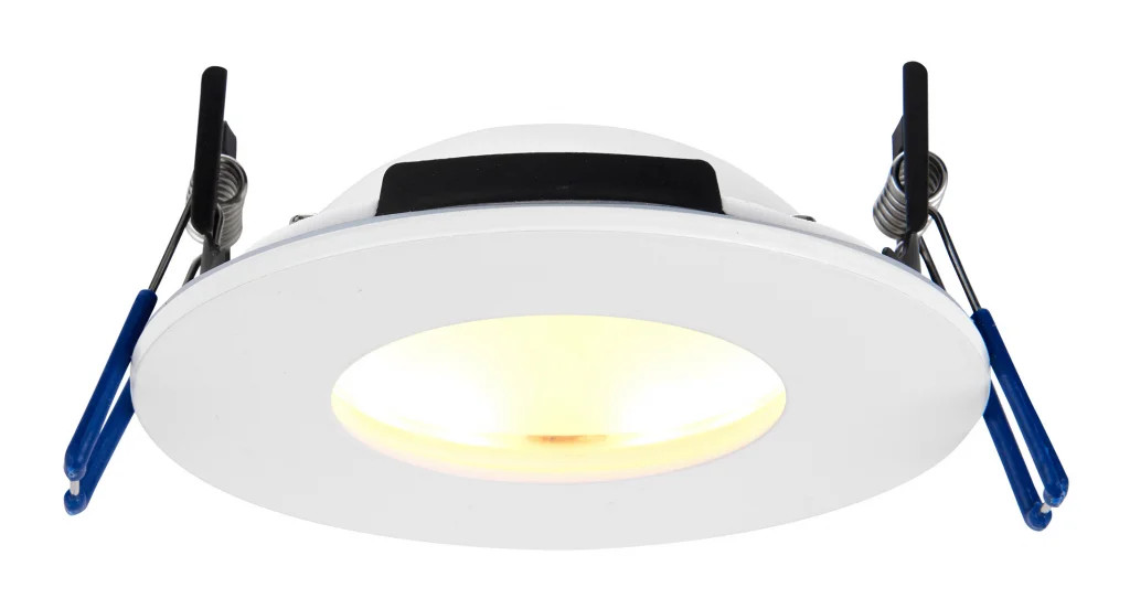 Downlight White OrbitalPro 4CCT LED Fixed Matt 9w IP65 Dimmable 110mm Saxby