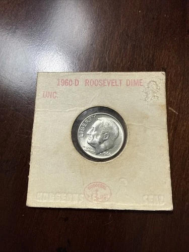 1960-D Roosevelt Silver Dime UNC. Free Shipping!