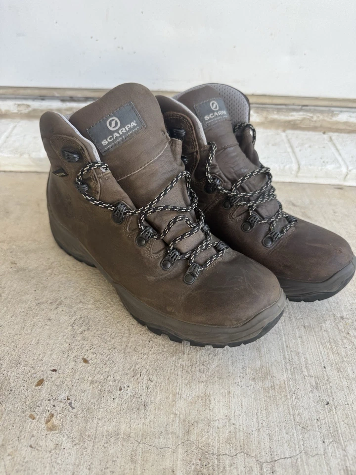 Scarpa Terra Hiking Boots Womens 7 1/2 Mens 6 1/2 Brown Leather  Waterproof - Image 2 of 4