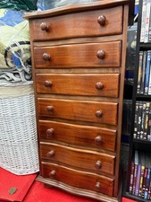 Mahogany tall boy chest of drawers