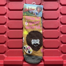 Bob Ross Joy Of Painting This Is Your World 2 Pairs Socks Low Cut One Size New