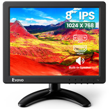 Eyoyo 8" Portable Small HDMI LCD Monitor w/Speaker For PC/TV/Security system VGA