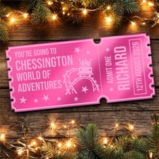 Pink Mirror Acrylic Ticket