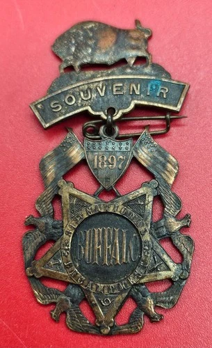 G.A.R. 1897 31st National Encampment Buffalo Souvenir Pin Heeren Bros Pittsburgh
