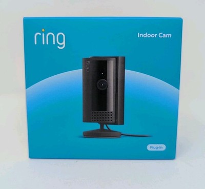 NEW Ring Indoor Cam 2nd Gen Smart Plug-In Security WiFi Black with Privacy Cover