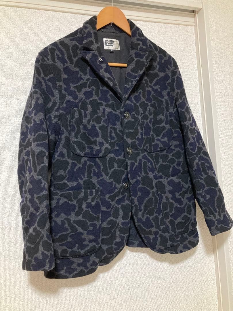 Engineered Garments Wool Jacket Blue Pattern Sing… - image 2