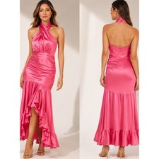 NWT Cinq à Sept Arianna Silk Ruffle Midi Dre...