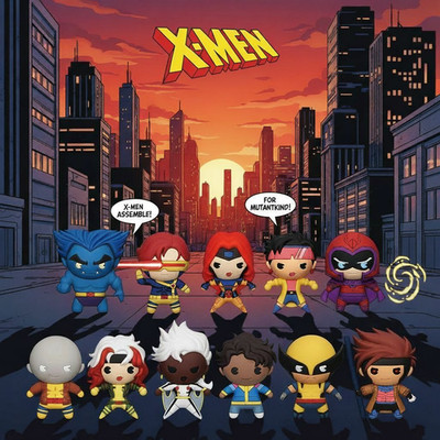 Marvel X-Men '97 Series Figural Bag Clip 3 Inch - Choose Your Character