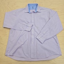 Mens Chaps Coolmax XL Button Up Long Sleeve Dress Shrit Solid Pink Blemished