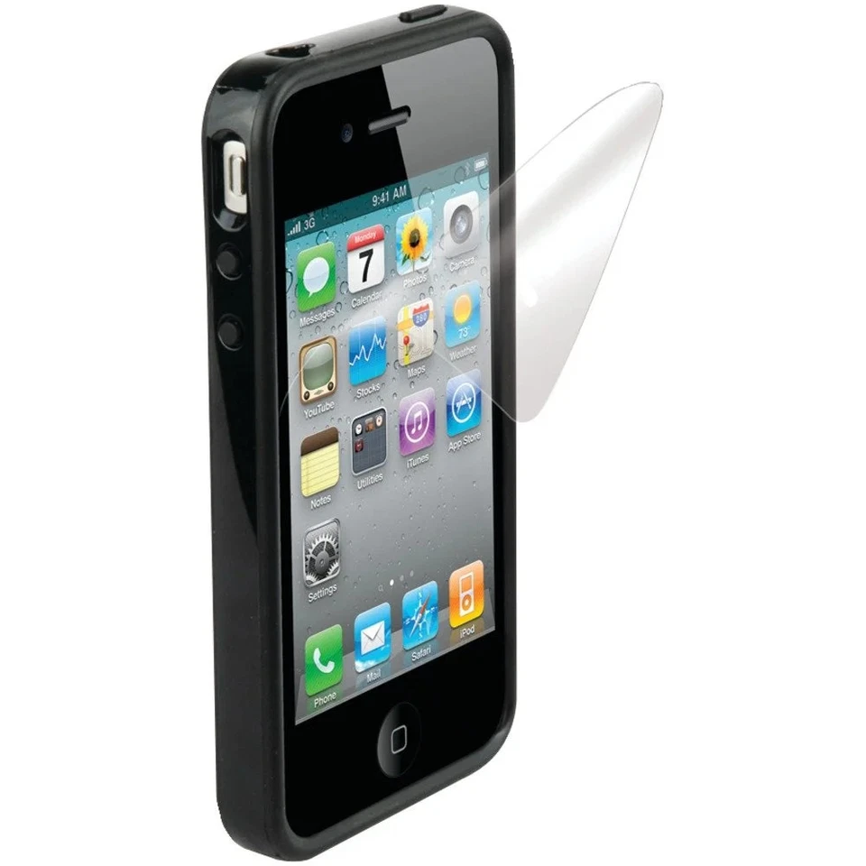 Scosche IP4EBKV Polycarbonate & rubber edge case for iPhone 4 (Black / Black) - Image 4 of 4