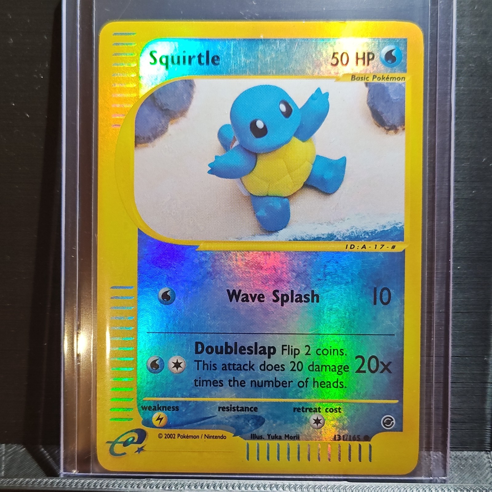Squirtle 131/165 Reverse Holo Expedition Pokemon Card Vintage 2002