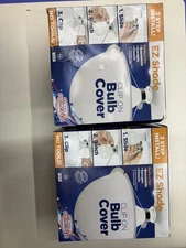 Lot of 2 EZ Shade Ceiling Clip-on Light Bulb Shade-Lamp-Dome , light Cover White