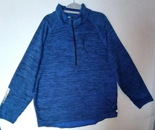 Xersion Pullover Sweater Mens XL Blue Quick Dri Athletic Quarter Zip Running Top