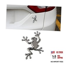 3D Metal Chrome Frog Car Emblem, Highly Distinctive car Decals, Car silver1
