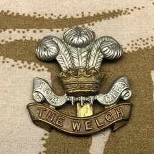 Original WW2 British Army Cap Badge - Welch Regiment