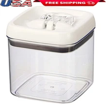 Airtight Clear Food Storage Container Square Canister 4.5 Cup Flip-Tite New