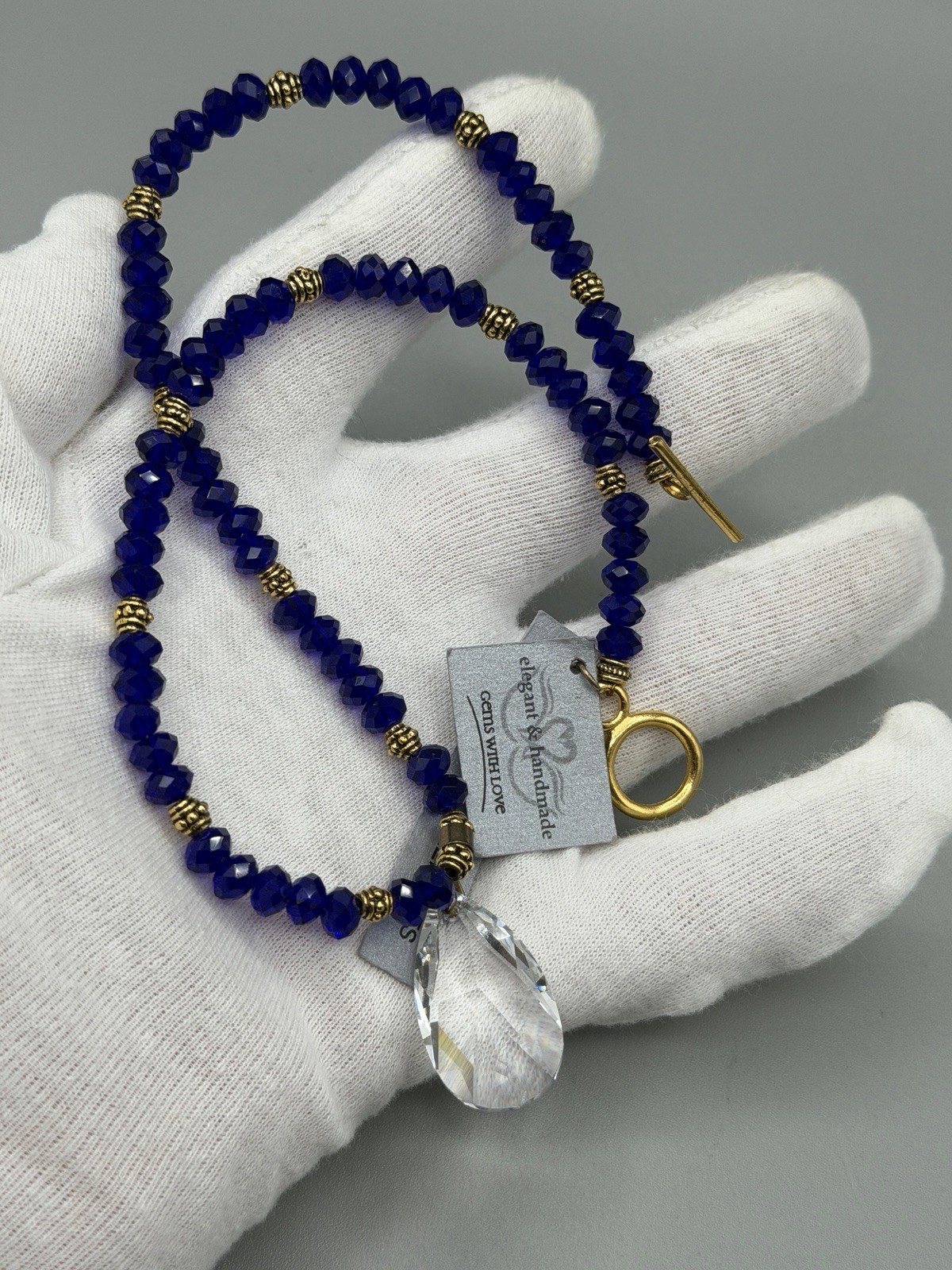 Handmade Swarovski Elements Crystal Necklace Coba… - image 5