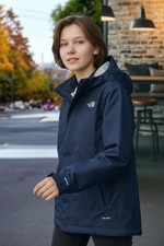 The North Face Girls DryVent Hooded Rain Jacket Blue Size 7/8 small