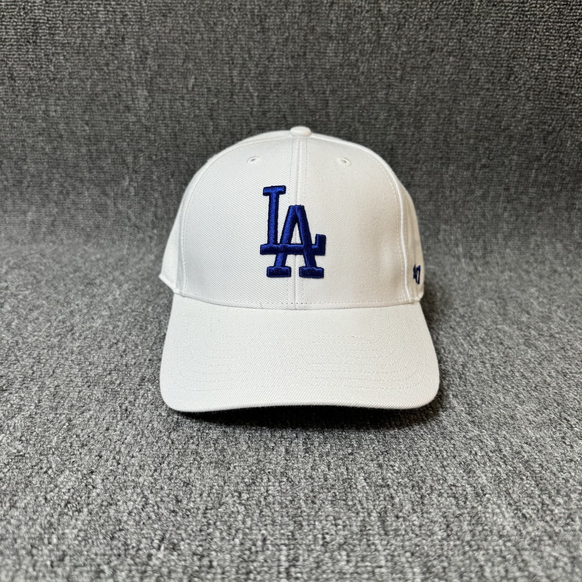 '47 Brand Los Angeles Dodgers MLB Dad Hat White Blue Los Angeles Logo