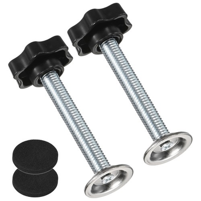 #ad 2 Pack M10x65mm Star Clamping Knobs with Screws Pressure Plate Rubber Pad AU $14.44